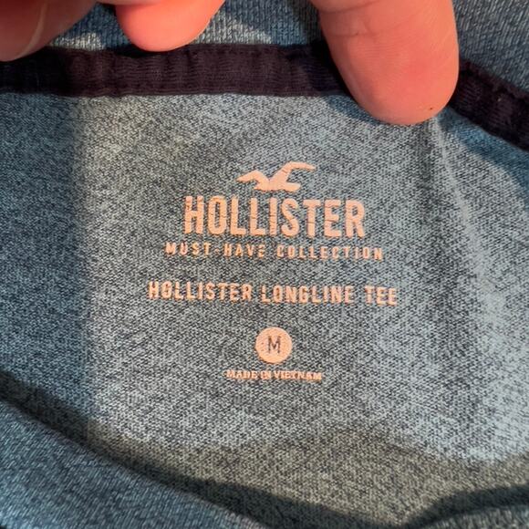 Hollister T-Shirts *Lot of 2* Men M Logo Cali Teal Blue w Bird & Slate Blue Grey - Picture 3 of 16